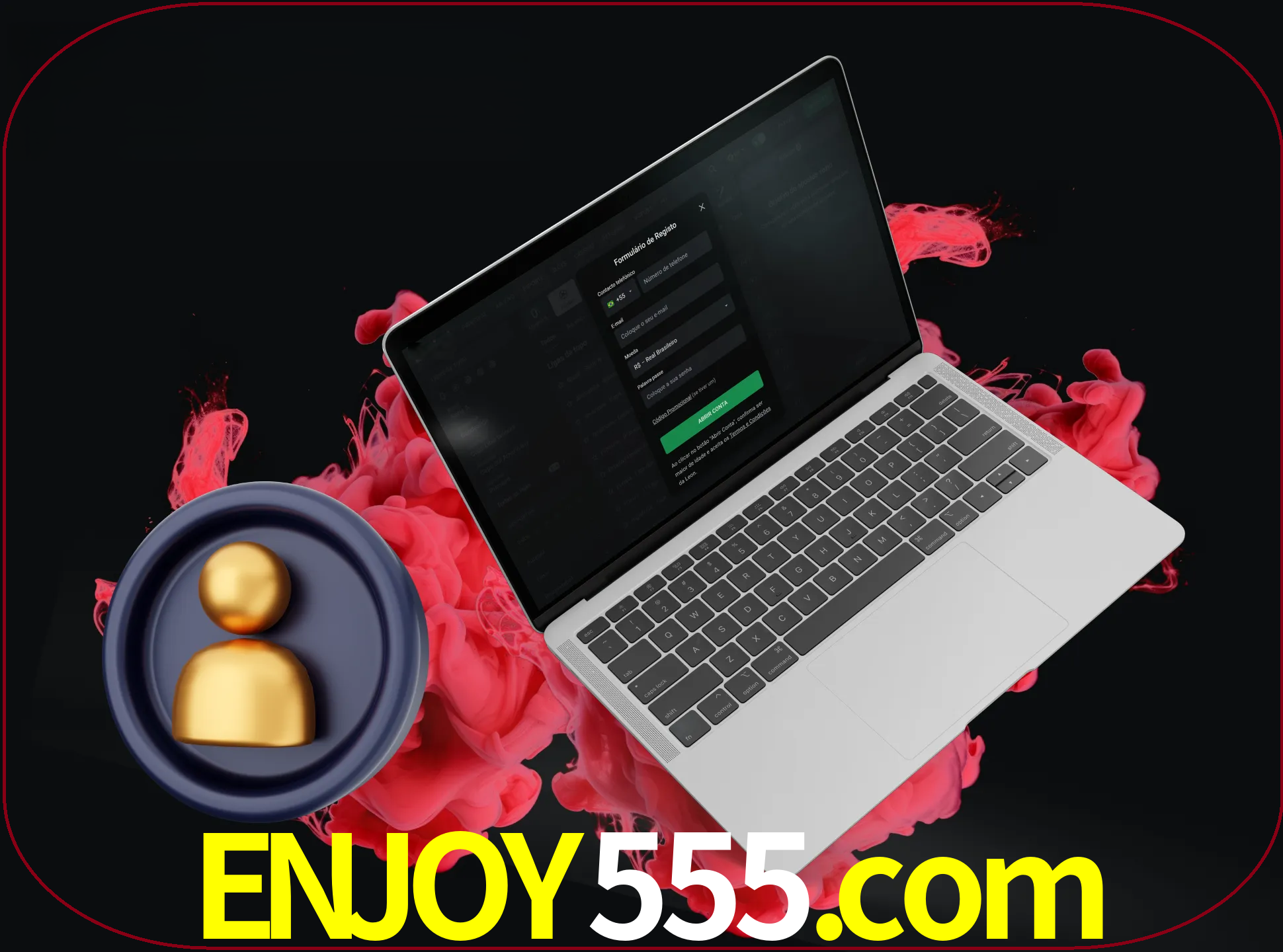 No cabeçalho do site enjoy555, clique no botão que o levará a um formulário especial onde terá de introduzir as suas informações actuais.