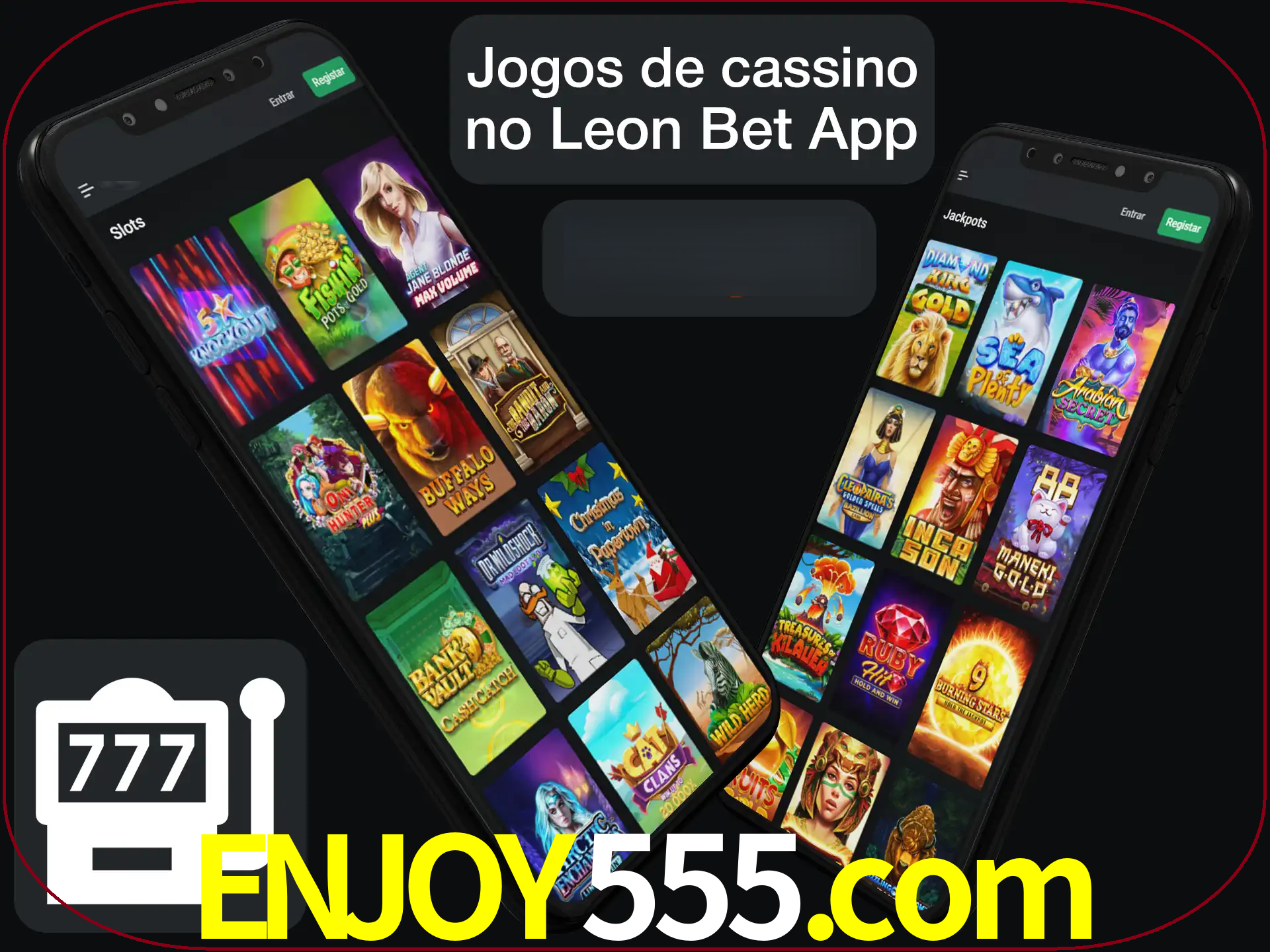 Escolha quais jogos de cassino jogar no app.