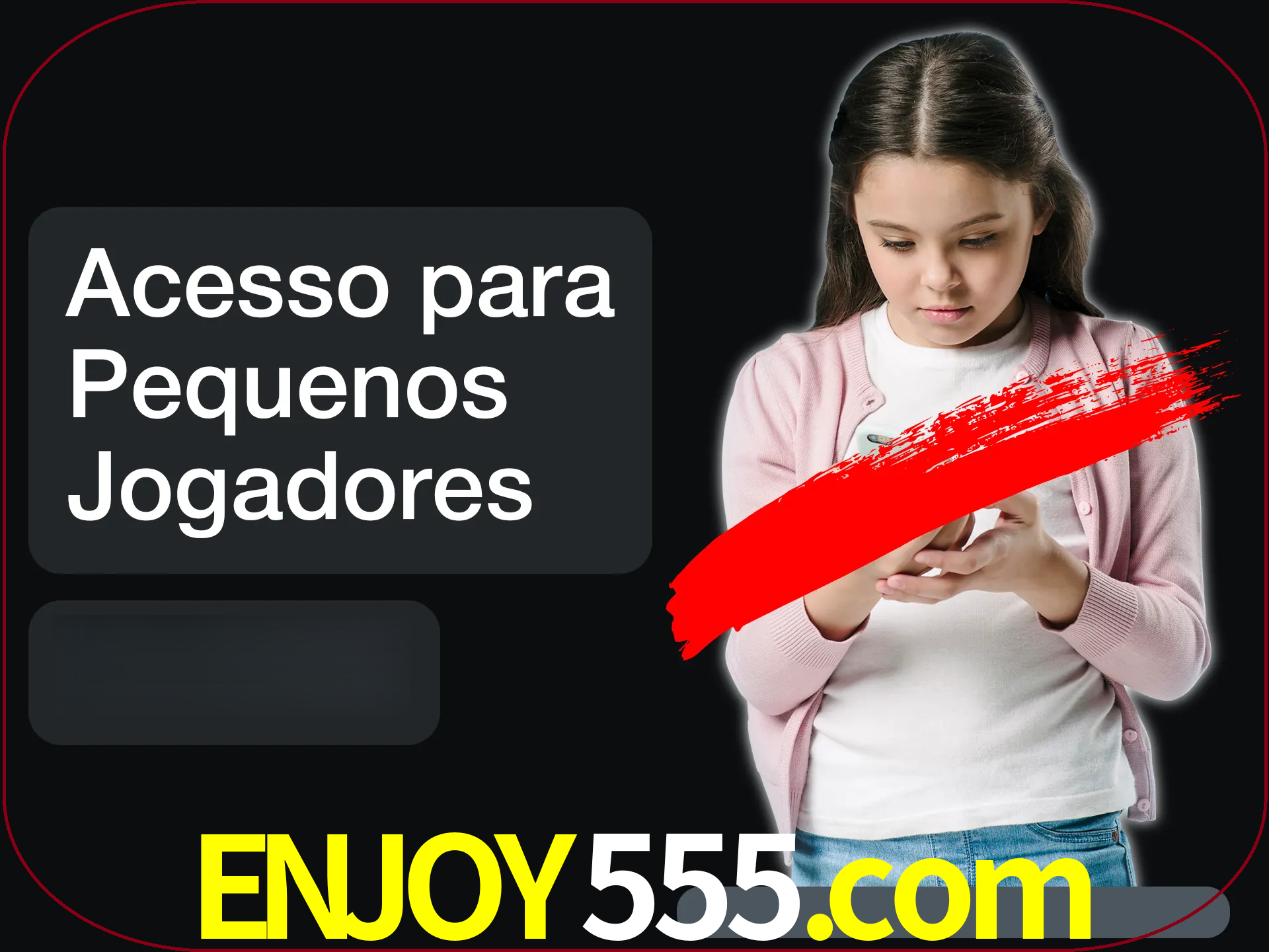As crianças não podem jogar jogos de cassino.